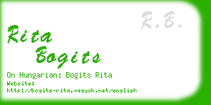 rita bogits business card